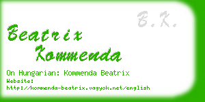 beatrix kommenda business card